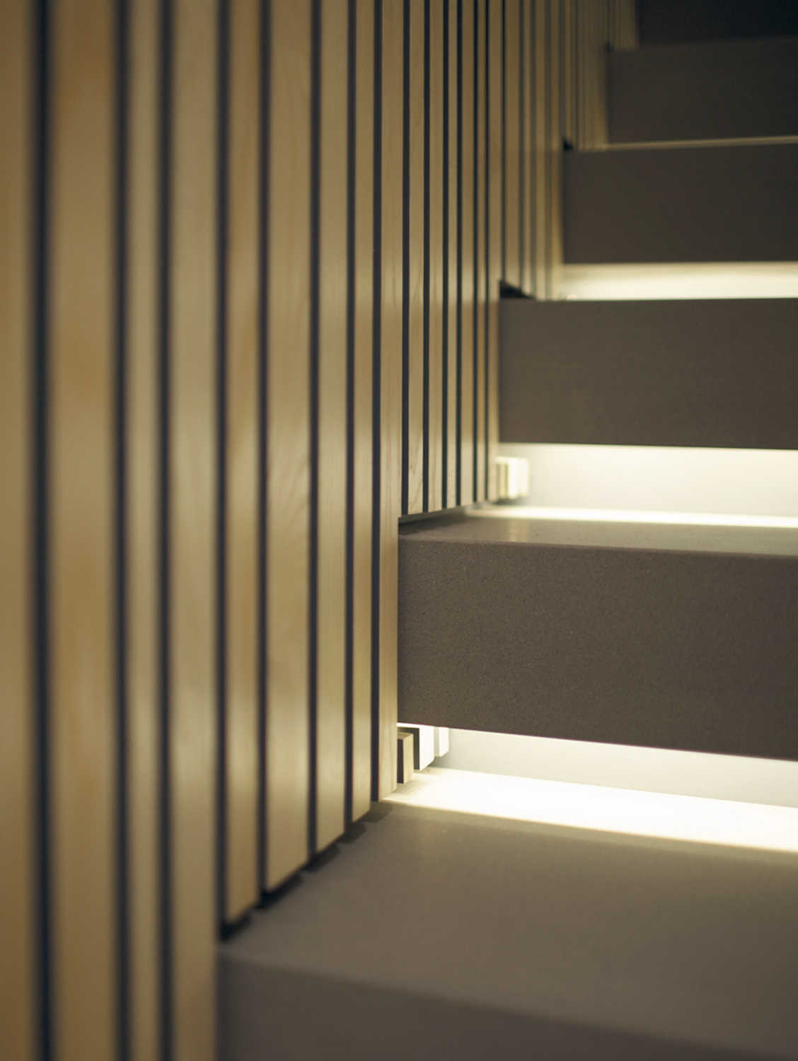 Bespoke illuminated stairs.