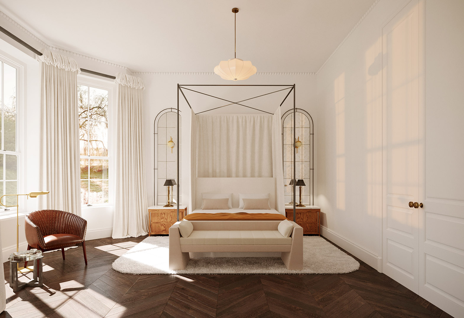 Holland Park - bedroom interior.